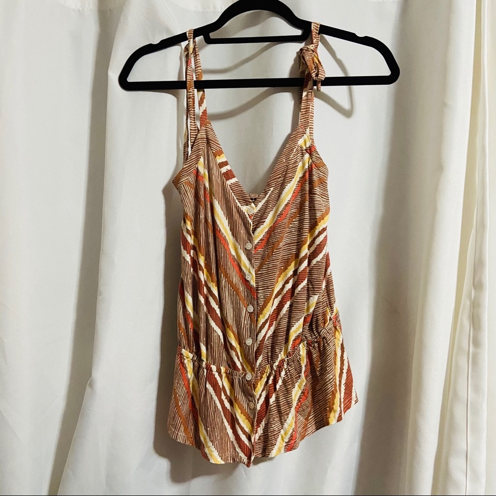ELLA MOSS SUMMER BEIGE BUTTON TOP